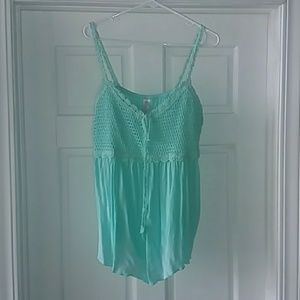 NWOT mint crochet tank top